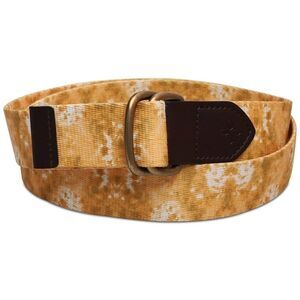 Sun + Stone Men's Geo D-Ring Web Belt With Faux-leather Trim